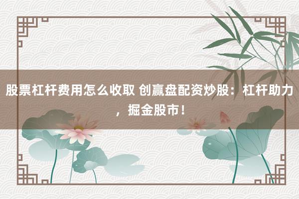 股票杠杆费用怎么收取 创赢盘配资炒股：杠杆助力，掘金股市！