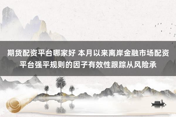 期货配资平台哪家好 本月以来离岸金融市场配资平台强平规则的因子有效性跟踪从风险承